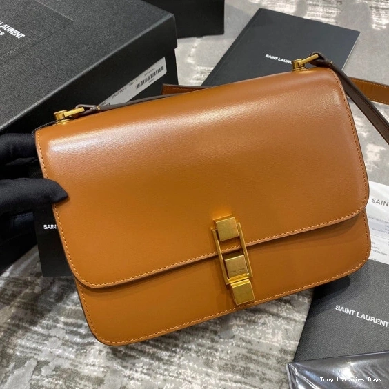 Tony Luxuries YSL LOULOU SMOOTH SATCHEL CARRE IN LEATHER 0809